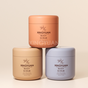 Pot en plastique PP personnalisé de couleur orange pour crème cosmétique 500 ml, pot pour lotion corporelle, gommage, crème pour les yeux et le visage, pour l'emballage des produits de soin de la peau - Product Image 2