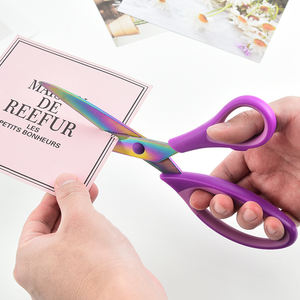 Hanview cắt kéo & cắt thả cầu vồng Đồng lưỡi kéo 7 inch văn phòng màu Hồng kéo cắt - Product Image 6