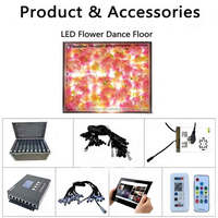 Luces LED Móviles con Forma de Flor, 30W RGBW DMX512/Control Activado por Sonido, IP55 Impermeables, Inalámbricas, Alimentadas por Batería, Iluminación Personalizable