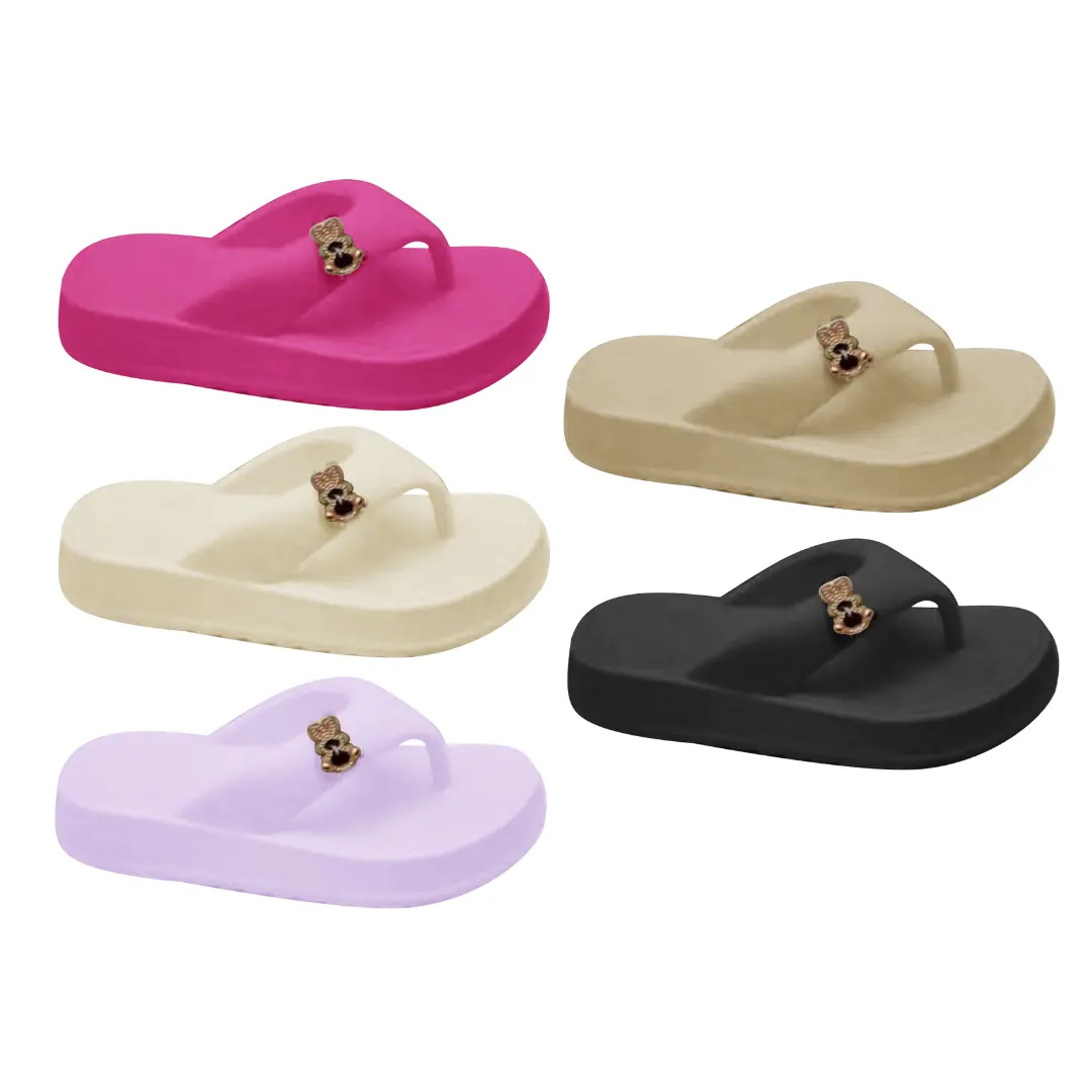 Lady High Indoor Mujer Sandalia Zapatilla de espuma Diapositivas planas personalizadas con Logo Slider Calzado al aire libre Último diseño Moda Mezcla de colores