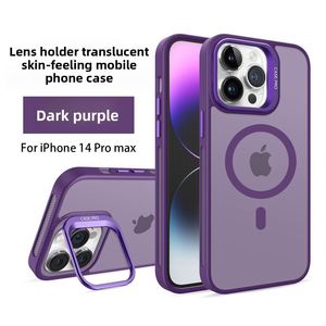 X323 New Luxury Magnetic Shockproof <b>Pc</b> Wireless Charging Phone Case for Iphone 16 15 14 13 Pro Max Tpu <b>Stand</b> Hard Cover 17 Pro M - Product Image 3