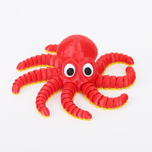 Porte-clés Pieuvre Bleue en PLA Imprimé en 3D, Figurine Animale Créative, Emballage Original pour Activités Artisanales et Collaboratives - Product Image 5