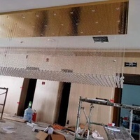 Lustre de luxe pour décoration de mariage, centre de table, lustres modernes de grande taille à LED pour hall d'hôtel, KTV, projet personnalisé