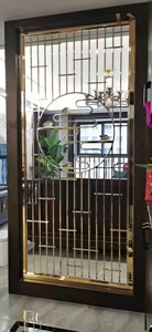 Biombo Francés de Metal en Oferta, Biombo Vintage de Lujo, Diseño Art Deco de Acero Inoxidable Cortado con Láser, Multifuncional, Rosa Dorado - Product Image 6
