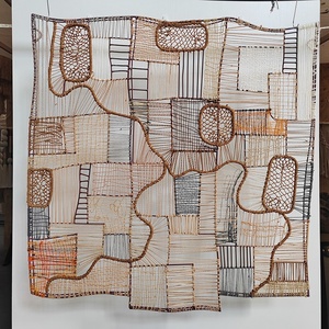 Suspension murale tissée texturée personnalisable OEM ODM pour cafés et bistros Wabi-Sabi - Product Image 2