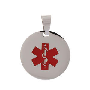 Collar con colgante de acero inoxidable con etiqueta de identificación médica para perro, con grabado personalizado de cadena - Product Image 4