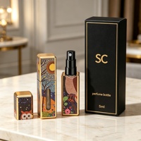 Flacon de parfum de poche haut de gamme, mini contenant vide unique pour parfum, vaporisateur à fine brume 5 ml, flacon de parfum en verre