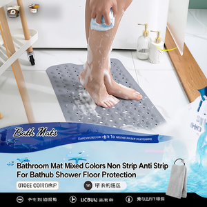Tappetino da bagno colori misti antiscivolo per protezione pavimento vasca e doccia - Product Image 3