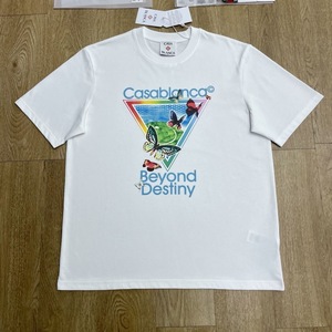 Camiseta Negra Casablan Beyond <span class=keywords><strong>Destiny</strong></span> - Camiseta Unisex de Algodón Oversize con Cuello Redondo, Gráfico de Mariposa Triangular Colorido, Estilo Urbano - Product Image 5