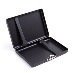 Kotak Tempat Kartu Nama Multifungsi Universal Kapasitas Besar dari Paduan Aluminium, Kotak Rokok, Dompet untuk Pria - Product Image 2
