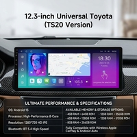 Reproductor de DVD para Auto KZS de 12.3 Pulgadas, 12+512G, Pantalla MP5 Portátil, Estéreo, CD, Android, Carplay, para Toyota Camry 2012-2014