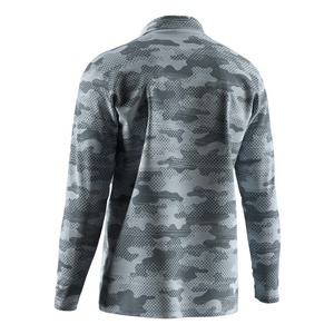 Chemises tactiques à manches longues pour hommes, camouflage blanc, polo de pêche, polo de golf, durable, séchage rapide, protection UV - Product Image 6