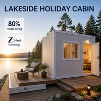 Maison conteneur modulaire préfabriquée portable, design moderne pliable en Z, alimentée par énergie solaire hors réseau, pour une vie durable