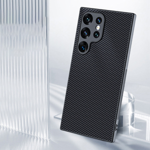 2024 nueva tendencia patrón de <span class=keywords><strong>fibra</strong></span> de carbono Pu cuero a prueba de golpes anticaída contraportada funda de teléfono para S24 S23 S22 Ultra Plus - Product Image 4