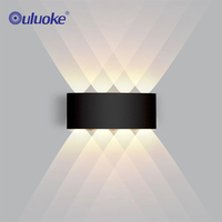 Décoration extérieure murale porche de jardin lumière aluminium étanche Ip65 2w 4w 6w haut et bas lampe murale LED