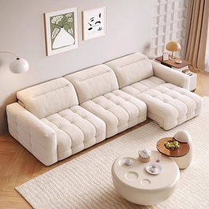 Sofá Reclinable Eléctrico Lawrence Moderno <span class=keywords><strong>de</strong></span> Tela Chenille Francesa, Sofá <span class=keywords><strong>Cama</strong></span> Funcional <span class=keywords><strong>de</strong></span> 3 Plazas con <span class=keywords><strong>Respaldo</strong></span> Ajustable y Función Zero-Wall - Product Image 2
