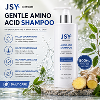 OEM ODM Label Pribadi 500ml Sampo Asam Amino Jahe Berbasis Tumbuhan Pengontrol Minyak Perawatan Kulit Kepala Penambah Volume Perawatan Rambut untuk Semua Jenis Rambut