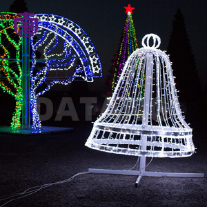 LED Christmas Bell <b>Light</b> Outdoor Holiday Decoration with Motif <b>Lights</b> - Product Image 5