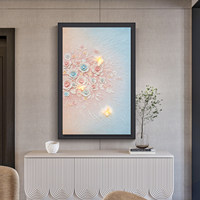 Peinture décorative encadrée en relief 3D, fleurs et oiseaux modernes et simples, origine Chine, pour salon, chambre à coucher