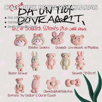 Coque de téléphone et tasse DIY en résine rose motif lapin et ours, écologiques, pour le Nouvel An chinois – Vente chaude