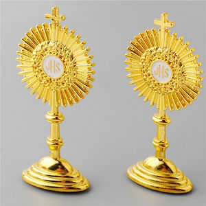 Католические религиозные товары, подарок на Первое причастие, стоя, крест, позолоченная статуя из Халса с наклейкой для украшения стола в помещении - Product Image 4