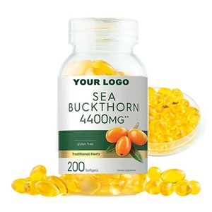 <b>Sea</b> <b>Buckthorn</b> Herbal Seed Extract <b>Sea</b> <b>Buckthorn</b> Seed <b>Oil</b> Softgel <b>Capsules</b> 500mg 1000mg <b>Sea</b> <b>Buckthorn</b> <b>Oil</b> Softgel - Product Image 1