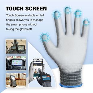 KAYGO-Guantes de trabajo ligeros y transpirables, 12 pares de guantes de seguridad con revestimiento de PU para trabajos ligeros - Product Image 2