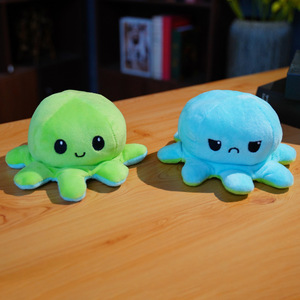 Almohadas de Cama de Peluche de Pulpo Reversibles Personalizadas, Muñeco de Peluche Suave de Dibujos Animados con Relleno de Algodón PP, Lindos Animales de Peluche Reversibles - Product Image 3