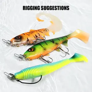 Spinpoler Pesca Multi Profundidad Tornillo Sistema 5G 7G 10g 15G 20g Pesos Acero Inoxidable Sacacorchos Curltail Softbait Cabeza Espiral - Product Image 6