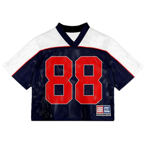 Jersey Sepak Bola Amerika Lengan Pendek Sublimasi Kustom Berkualitas Tinggi - Product Image 4