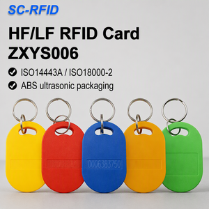 Porte-clés RFID ABS <span class=keywords><strong>anti</strong></span>-taches à double fréquence avec <span class=keywords><strong>puce</strong></span> passive pour l'accès des personnels de bureau d'hôtel et la gestion des chariots de nettoyage - Product Image 1