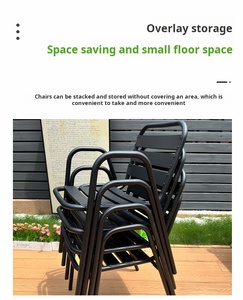 <span class=keywords><strong>Tavolo</strong></span> per il tempo libero all'aperto e sedia Set balcone all'aperto in acciaio al carbonio <span class=keywords><strong>tavolo</strong></span> e sedia combinazione per ristorante all'aperto - Product Image 6