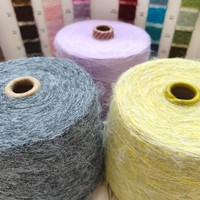 Fil de laine polaire 5,5 NM, mélange laine polyester nylon, fil texturé chaud pour vêtements tricotés, mode et cardigan
