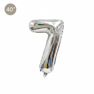 40-Inch No.7 <b>Silver</b> Aluminum Film <b>Balloon</b> 240PCS/CS for Party Decorations - Product Image 4