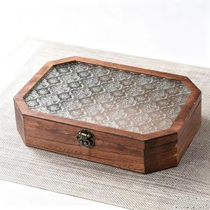 Caja de Joyería de Madera con Tapa de Vidrio 23-14-6 Cm, Organizador de Almacenamiento de Estilo Retro para Joyas - Product Image 2