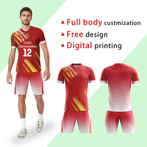 เสื้อฟุตบอลผ้าโพลีเอสเตอร์100% น้ำหนักเบาแห้งเร็วระบายอากาศได้ดีตัดอัตโนมัติชื่อทีมสั่งทำ - Product Image 4