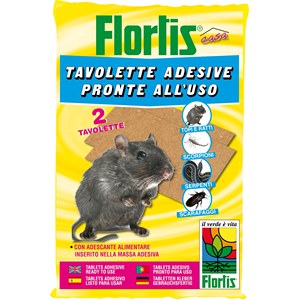 FLORTIS 2 Pezzi Pastiglie Adesive Repellenti per Insetti per Catturare Topi, Scarafaggi, Roditori, Scorpioni, Design con Esca - Product Image 1