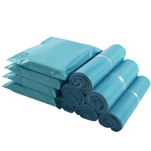 Fabrika yüksek kalite baskılı Teal Poly Mailers desen mavi kendini mühür poli çanta kişiselleştirilmiş posta çantaları nakliye Express için