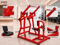 Máquina de Polea Ancha Iso-Lateral Comercial MRD de Acero con Características de Seguridad para Entrenamiento de Dorsal y Dorsal Lateral en Gimnasio