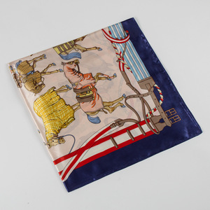 Seiden schal Luxusmarke Euro Blue Horse Print Quadratischer Foulard Big Bandana Damen Satin Kopftücher für Damen Schal 90*90cm - Product Image 5