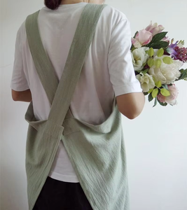 Tablier euro-américain en coton <span class=keywords><strong>chanvre</strong></span> Fleur cuisine beauté ongles jardinage fleuriste travail uniforme tablier - Product Image 2