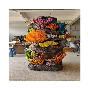 Groothandel Kunsthars Koraal Zeewatertank Decoratie Landschapsarchitectuur Aquarium Decoratie Groot Kleurrijk Zee Koraalrif - Product Image 1