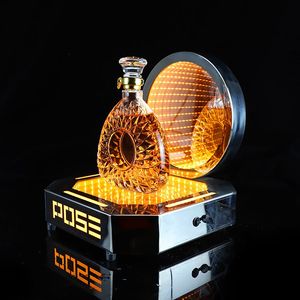 El mejor Bar barato Hotel Vino Cerveza Recargable Soporte personalizado Soporte Acrílico Led Iluminado Licor Estante Botella Glorifier Presentador - Product Image 1