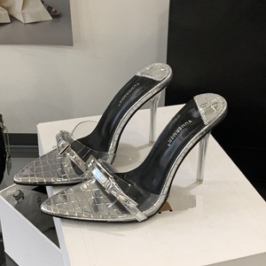 Nouvelles Sandales Transparentes à Talons Hauts pour Femmes 2025 – Style 10CM, Bout Ouvert, Boucle, Type Claquettes - Product Image 4