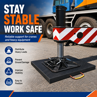 Patins stabilisateurs antidérapants en PEHD pour pales de rétrocaveuse, pour les pieds de support d'excavatrice et la protection des sols molles