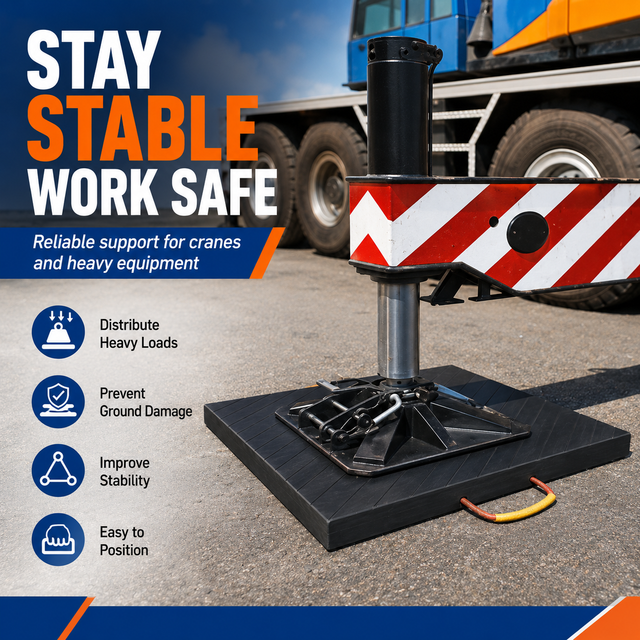 Outrigger Pads for Backhoe Anti Slip HDPE Stabilizer Base for Excavator Support Legs and Soft Ground Protection