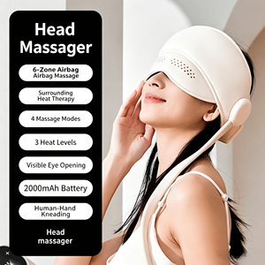 Casque de massage pour <span class=keywords><strong>la</strong></span> tête HD-01 rechargeable avec airbag, 3 niveaux de température, chauffant, pour <span class=keywords><strong>la</strong></span> relaxation du cuir chevelu et des yeux, pour <span class=keywords><strong>le</strong></span> sommeil et <span class=keywords><strong>le</strong></span> soulagement du stress - Product Image 5