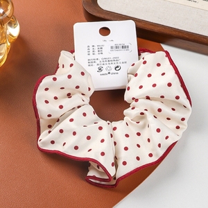 13cm Beauty <span class=keywords><strong>Red</strong></span> Polka Dot Bow Haar <span class=keywords><strong>Scrunchie</strong></span> Stoffen Paardenstaart Haarband voor Schattige Meisjes Studenten - Product Image 4