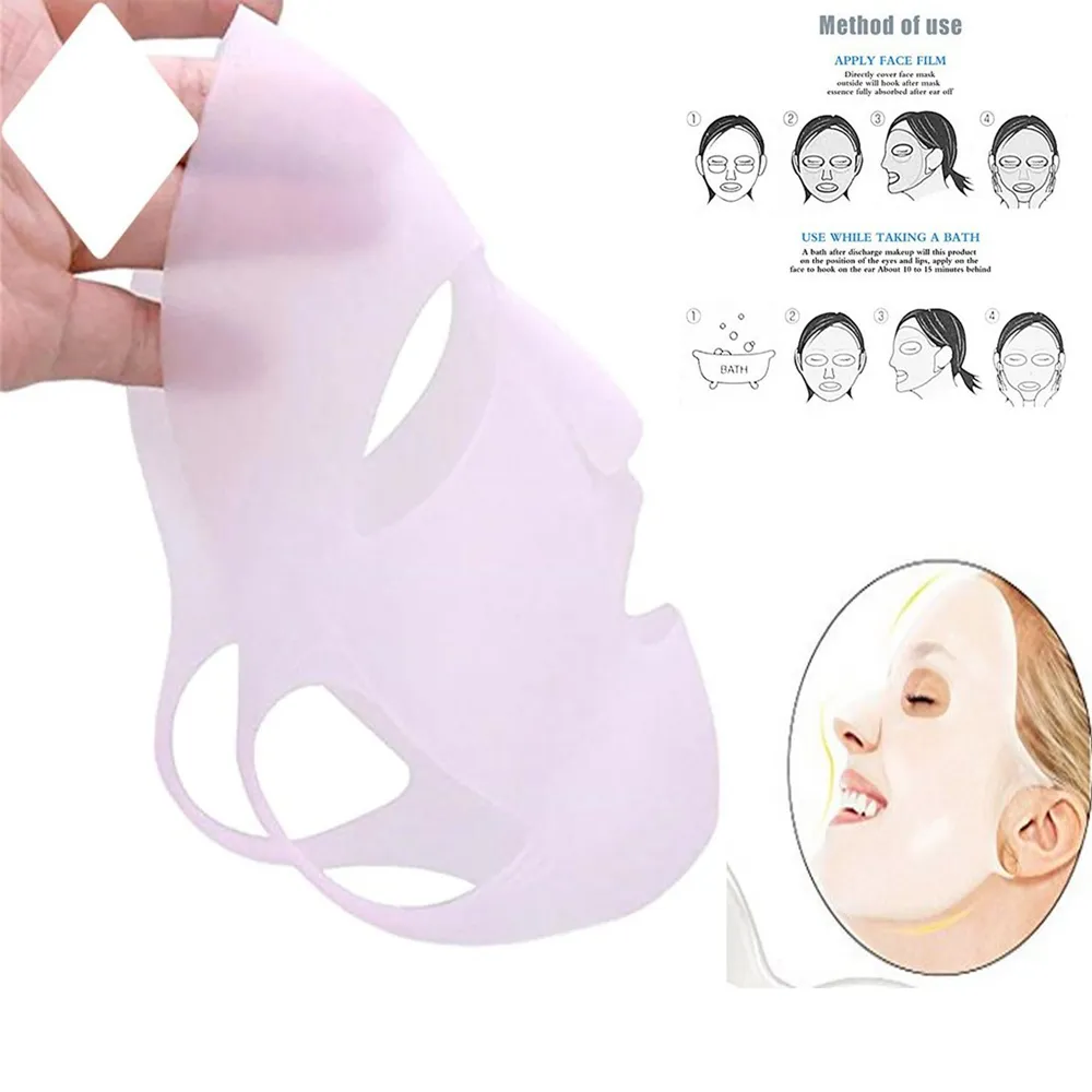 Máscara facial de silicone hidratante reutilizável máscara de silicone a vapor capa de orelha prevenção beleza ferramenta de evaporação de água da pele