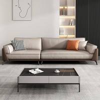 Ensemble de canapés modulaires rectangulaires en cuir de grande taille, design moderne pour appartement et villa, meubles de salon, couleur personnalisée